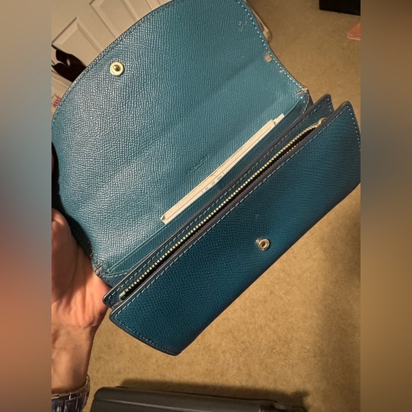 Coach Teal Folding Wallet - Picture 3 of 5